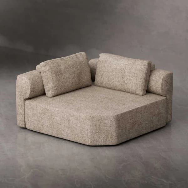 Lino Modular Sofa - Left L-Shape Light Brown