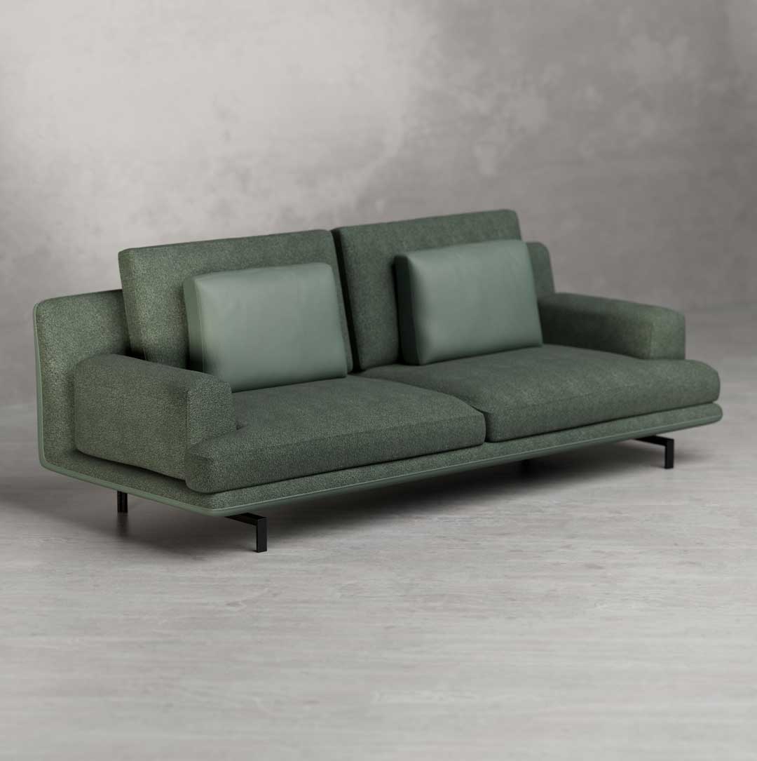 Renzo-Linea-Sofa-Green-Side