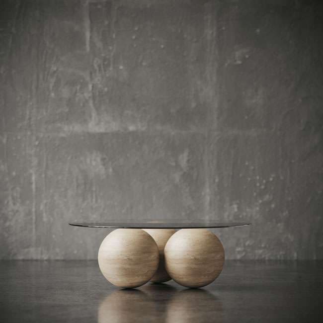Eclipse Travertine Coffee Table