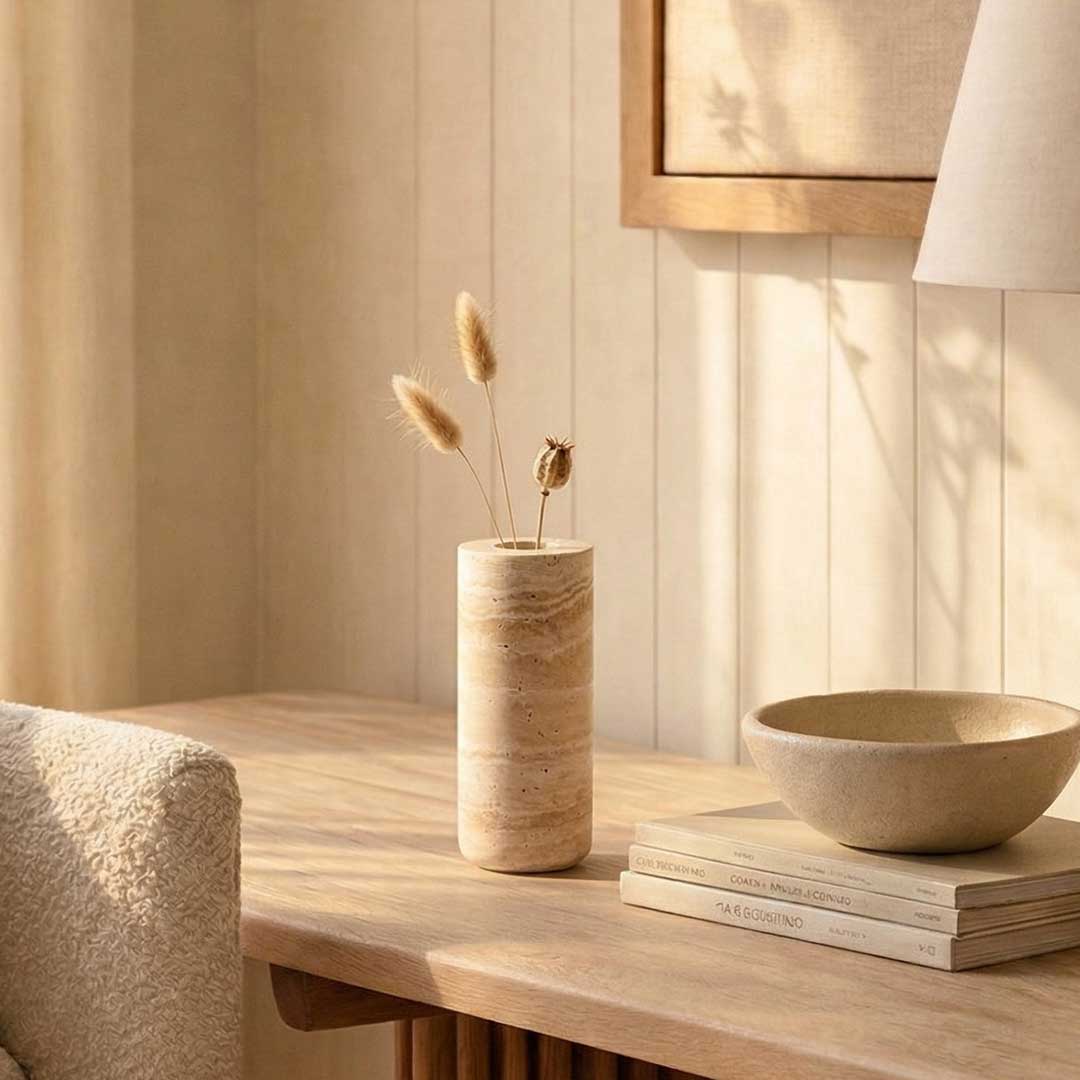 travertine vase in the UAE Dubai