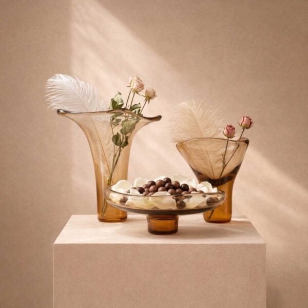 Amber Trio Vase Set