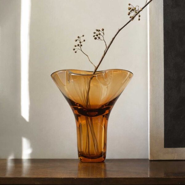 Amber Wave Vase