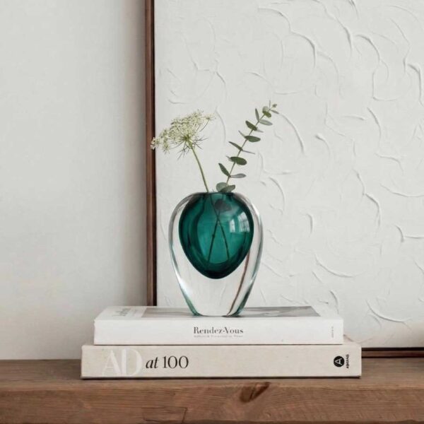 small simple modern vase green Dubai UAE luxury