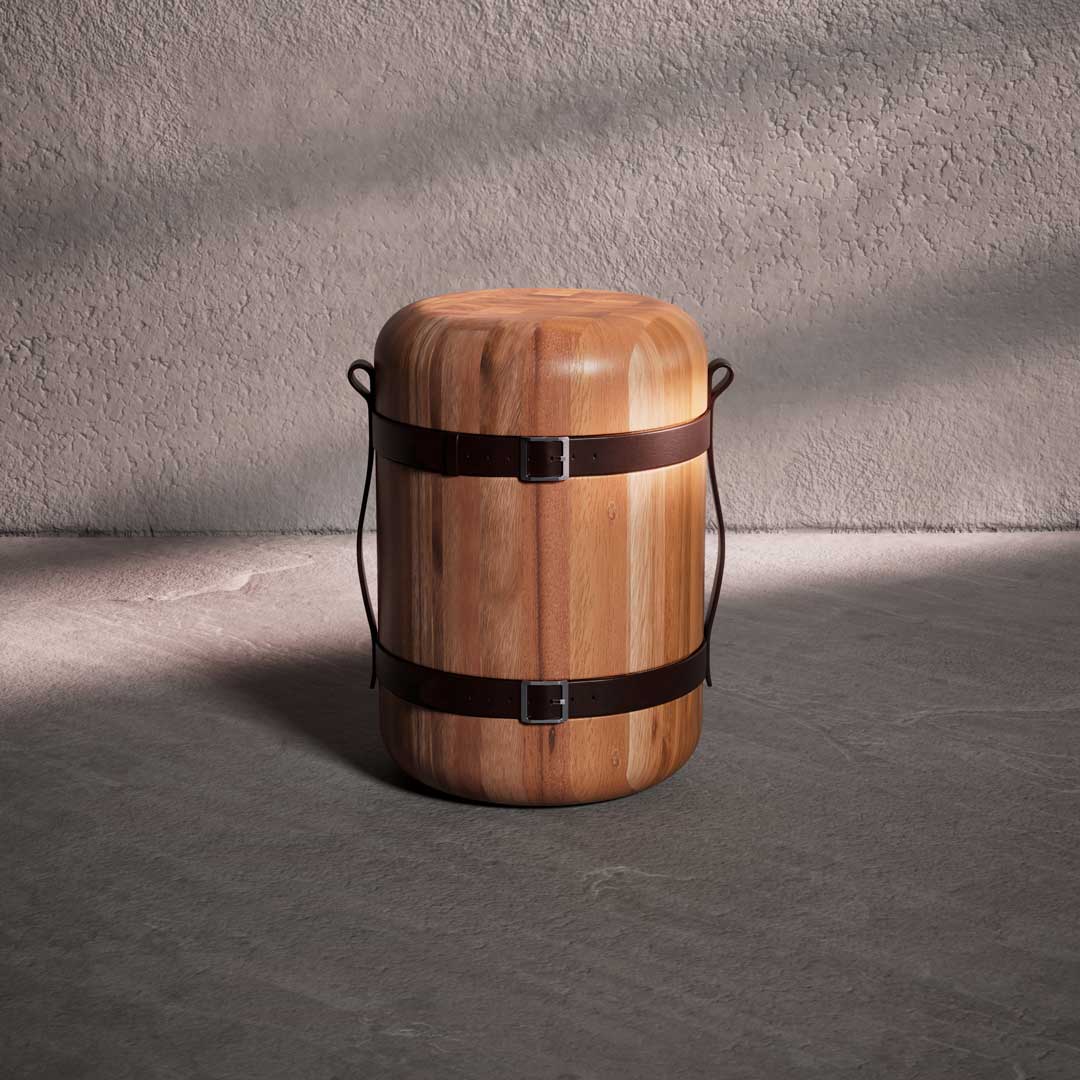 Full view of Brunna Side Table in minimalist setting - High-quality furniture in the UAE صورة كاملة لطاولة برونا الجانبية في بيئة بسيطة - أثاث عالي الجودة في الإمارات