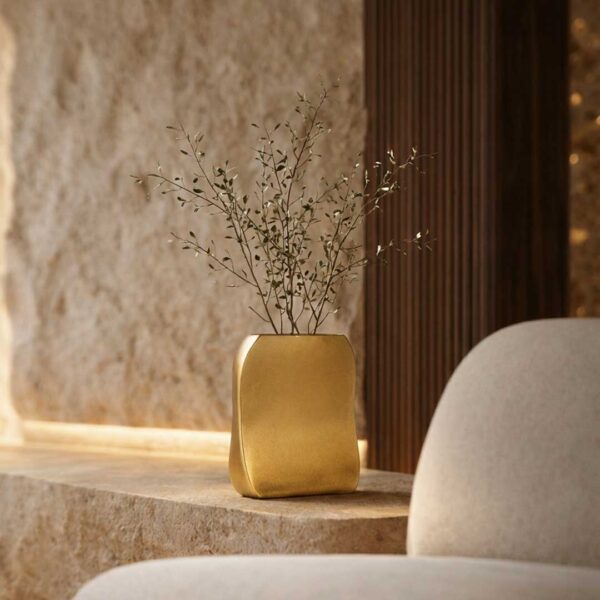 Golden trending modern vase Dubai UAE