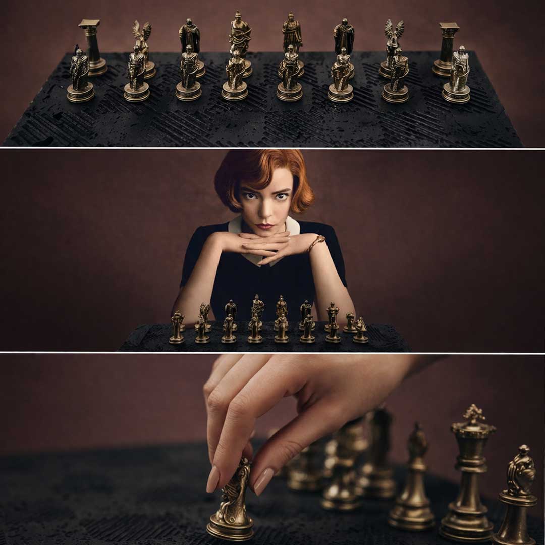 the queen's gambit chess board
